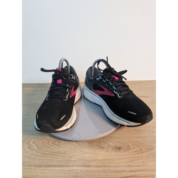 Brooks Shoes - Brooks Ghost 14 Women's Size 7.5 D (Wide) Running Shoes Black Pink 1203561D013